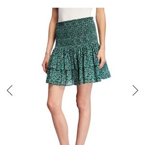Rebecca Minkoff Amari Smock-Waist Mini Skirt